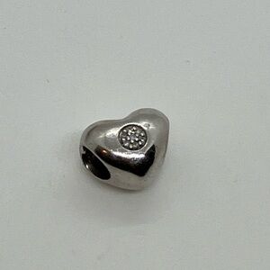Persona 925 Sterling Silver & Cz Puffy Heart Charm